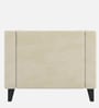 Alejandro Velvet 1 Seater Sofa In Bone White Colour