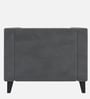 Alejandro Velvet 1 Seater Sofa In Carbon Grey Colour
