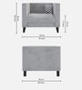 Alejandro Velvet 1 Seater Sofa In Cool Grey Colour