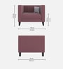Alejandro Velvet 1 Seater Sofa In Dusky Rose Colour