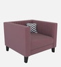 Alejandro Velvet 1 Seater Sofa In Dusky Rose Colour