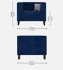 Alejandro Velvet 1 Seater Sofa In Midnight Blue Colour