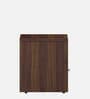 Alejo Bedside Table In Lyon Walnut & High Gloss Cashmere Colour In Melamine Finish