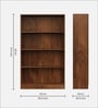Alex Bookshelf In Brown Maple Colour