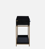 Alex Solid Wood Console Table In Black & Gold Finish