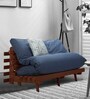 Double Futon in Blue & Brown Colour with Mattress
