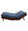 Double Futon in Blue & Brown Colour with Mattress