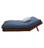 Double Futon in Blue & Brown Colour with Mattress