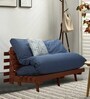 Double Futon in Blue & Brown Colour with Mattress
