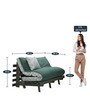 Double Futon in Green & Brown Colour with Mattress
