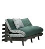 Double Futon in Green & Brown Colour with Mattress