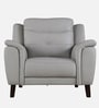 Alexa Leatherette 1 Seater Sofa In Light Grey Colour