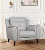 Alexa Leatherette 1 Seater Sofa In Light Grey Colour