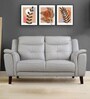 HomeTown Alexa Leatherette 2 Seater Sofa In Light Grey Colour