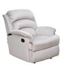Alexandria Leatherette Manual 1 Seater Recliner in Light Grey Colour