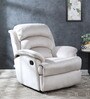 Alexandria Leatherette Manual 1 Seater Recliner in Light Grey Colour