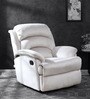 Alexandria Leatherette Manual 1 Seater Recliner in Light Grey Colour