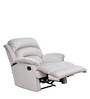 Alexandria Leatherette Manual 1 Seater Recliner in Light Grey Colour