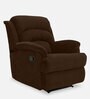 Alexandria Fabric Manual 1 Seater Recliner in Brown Colour