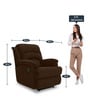Alexandria Fabric Manual 1 Seater Recliner in Brown Colour