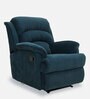 Alexandria Fabric 1 Seater Manual Recliner in Teal Colour
