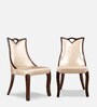 HomeTown Alexandria Solid Wood Dining Chair In Beige Colour (Set Of 2)