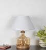 Alexandro Glass & Wood Table Lamp (Amber)