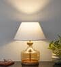 Alexandro Glass & Wood Table Lamp (Amber)