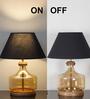 Alexandro Glass & Wood Table Lamp (Amber)