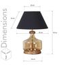 Alexandro Glass & Wood Table Lamp (Amber)
