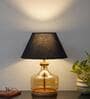 Alexandro Glass & Wood Table Lamp (Amber)