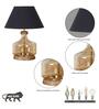 Alexandro Glass & Wood Table Lamp (Amber)
