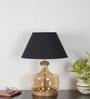Alexandro Glass & Wood Table Lamp (Amber)