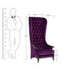 Alexis Premium High Back Arm Chair In Purple