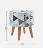 Alexis Triangle Fabric Seating Stool In Multi Color