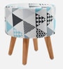 Alexis Triangle Fabric Seating Stool In Multi Color