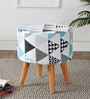 Alexis Triangle Fabric Seating Stool In Multi Color