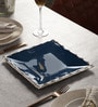 Alf Vine Square Blue & Silver 10 Inch Aluminium Appetizer Platter
