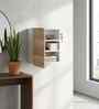 Alfa Multipurpose Wall Mounted Storage Cabinet In Oak & White finish