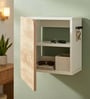 Alfa Multipurpose Wall Mounted Storage Cabinet In Oak & White finish