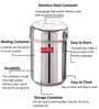 Alfa Premium Heavy Gauge Silver (300, 500, 650 ML) Stainless Steel 3 Pcs Storage Container