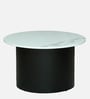 Alfena Round Metal Nesting Coffee Table Set with White Porcelain Top (Set of 2)