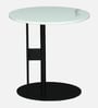 Alfena Round Metal Nesting Coffee Table Set with White Porcelain Top (Set of 2)