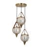 Alfie Metal & Glass 3-Light Ceiling Pendant (Brass)