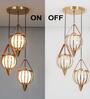 Alfie Metal & Glass 3-Light Ceiling Pendant (Brass)