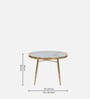 Alfons Coffee Table In Brass Finish With Porcelain Top