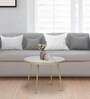Alfons Coffee Table In Brass Finish With Porcelain Top
