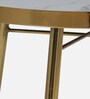 Alfons Coffee Table In Brass Finish With Porcelain Top