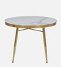 Alfons Coffee Table In Brass Finish With Porcelain Top