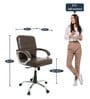 Alfred Mid Back Office chair in Brown Colour